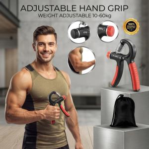 Adjustable Hand Grip Strengthener (10–60 kg) – Premium Forearm & Wrist Exerciser